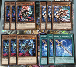 YuGiOh Spirit Bundle Hino-Kagu-Tsuchi Otohime Sword of Kusanagi Asura Priest - Image 1