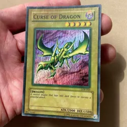 Yu-Gi-Oh Curse of Dragon LOB- 066 wavy faded Super Rare NA - Image 1