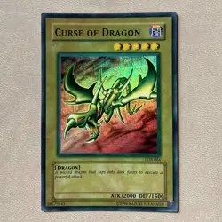 Yu-Gi-Oh Curse of Dragon LOB- 066 wavy faded Super Rare NA - Image 2