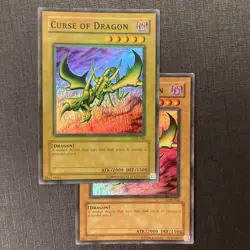 Yu-Gi-Oh Curse of Dragon LOB- 066 wavy faded Super Rare NA - Image 5