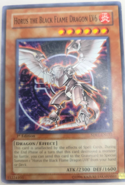 Horus the Black Flame Dragon LV6 - SDRL-EN012 COMMON 1st Edition YuGiOh TCG Card - Image 1