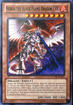 Horus the Black Flame Dragon LV8 - LCYW-EN199 - Common YuGiOh TCG Card - Image 1