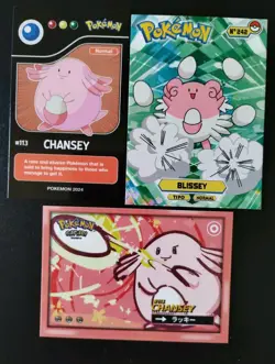 Collection Of Chansey Blissey non-TCG Cards Lot Of 3 See Pictures - Image 1
