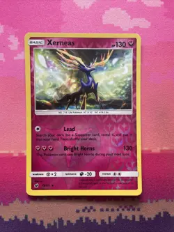 Pokemon Card Xerneas Crimson Invasion Reverse Holo Rare 73/111 Near Mint - Image 1