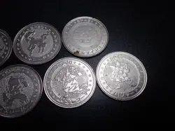 Pokemon Card Meiji Promo Battle Coin x7 Rapidash Electabuzz etc #5487 - Image 2