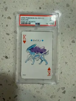 2000 POKEMON SILVER VERSION PLAYING CARDS KING OF HEARTS #245 SUICUNE PSA 9 - Image 2