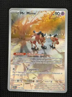 Mr Mime 179/165 TCG Pokemon Card 151 Illustration English Rare #1 - Image 1