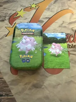Empty Pokemon Go Mini Tins Pokemon TCG Blissey W/ Art Card! - Image 1