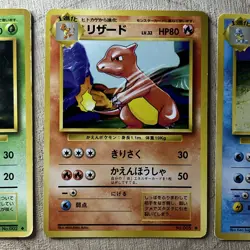 Ivysaur Wartortle Charmeleon Japanese Pokemon Cards Base Set Gen 1 Starter LP/MP - Image 3