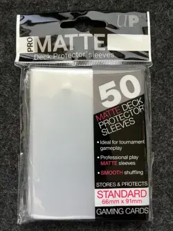 Pack of 50 Ultra Pro Clear Matte Deck Protector Card Sleeves 66mm x 91mm NEW - Image 1