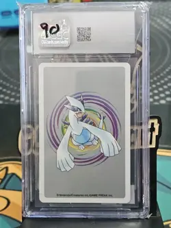1999 POKEMON SILVER VERSION PLAYING CARDS 8 OF SPADES #143 SNORLAX CGC 9 - Image 2