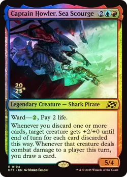 MTG CAPTAIN HOWLER, SEA SCOURGE FOIL Aetherdrift Prerelease NM - Image 1
