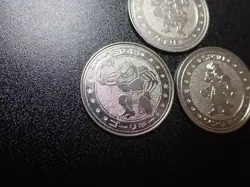 Pokemon Card Meiji Promo Battle Coin x3 Machamp Evolutions #5454 - Image 3