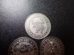 Pokemon Card Meiji Promo Battle Coin x3 Machamp Evolutions #5454 - Image 2