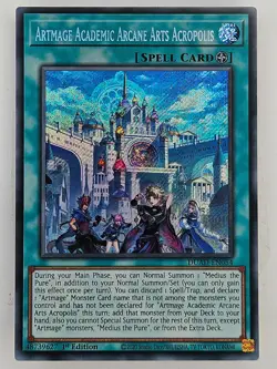 Yu Gi Oh - DUAD-EN054 Artmage Academic Arcane Arts Acropolis - Secret Rare - Image 1