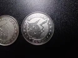 Pokemon Card Meiji Promo Battle Coin Silver Shining Pikachu 2 SET #5428 PLAY - Image 3