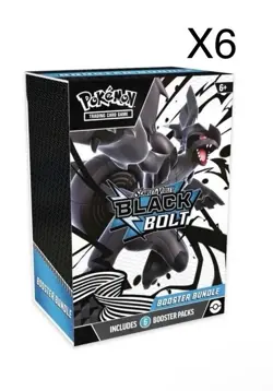 Pokemon - Black Bolt Booster Bundle 6x Lot - PRESALE Ships Aug 30 - Image 1