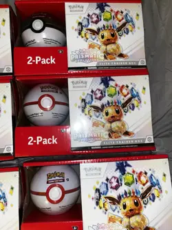 Sam’s Club Pokemon Prismatic Etb And Pokeball Bundle! Lot Of 6 - Image 2