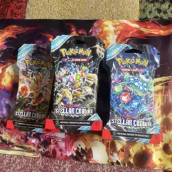 Pokemon tcg stellar crown sleeved booster packs X25 new & sealed - Image 2