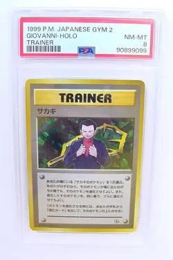 1999 POKEMON JAPANESE GYM 2 GIOVANNI HOLO TRAINER PSA 8 NM-MT - Image 1
