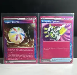 Pokemon TCG Ace Spec 2x Card Lot - Legacy Energy 167 & Scoop Up Cyclone 162 NM - Image 1