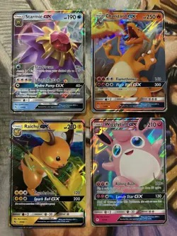 Pokemon Hidden Fates Charizard Starmie Raichu Wigglytuff GX English Holo - NM 🔥 - Image 1