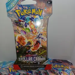 10 Pokemon Stellar Crown Sleeved Booster Packs, 10 Cards + 1 Energy. Sealed. New - Image 4
