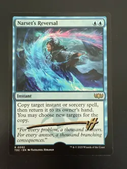 ARTIST PROOF Narset's Reversal #92 MTG Tarkir Dragonstorm TDC NM English SIGNED - Image 1