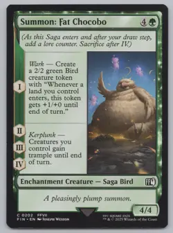 MTG Playset (4) - Final Fantasy - Summon: Fat Chocobo #202 -k472 - Image 2
