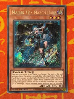 YUGIOH MALISS <P> MARCH HARE SECRET RARE 1ST NM ALIN-EN023 - Image 1