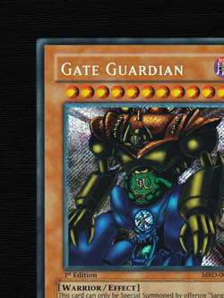 Yu-Gi-Oh Gate Guardian MRD-000 Metal Raiders 1st Edition Secret Rare AE 2002 - Image 4