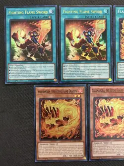 Yugioh Lot of 5 Flame Swordsman Cards - Fighting Flame Sword Maze of Millenia - Image 2