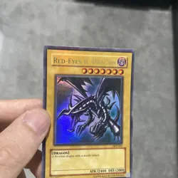 Yugioh Red-eyes B Dragon Sdj Unlimited Full Holo Bleed Nm - Image 3