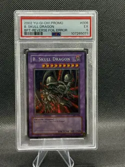 Yu-Gi-Oh! 2002 Booster PackTin B. SKULL DRAGON Reverse Foil Error BPT-006 PSA 5 - Image 1