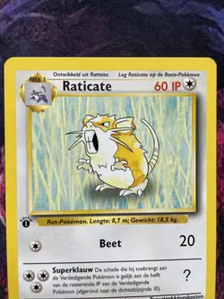 Pokemon DUTCH Raticate 40/102 1st Edition Base Set Excellent Condition - Image 2