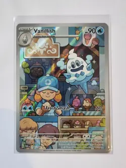 Vanillish Pokemon Card 190/182 Paradox Rift Illustration Rare Holo M/NM - Image 1