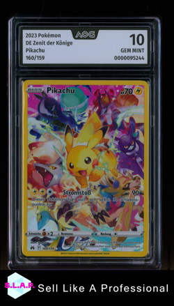 PIKACHU POKEMON 2023 160/159 ZENIT DER KONIGE GERMAN HOLO AOG 10 - Image 1