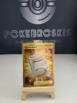 087/078 Egg Incubator - Gold Secret Rare Card Pokemon GO Full Art Trainer Card - Image 1