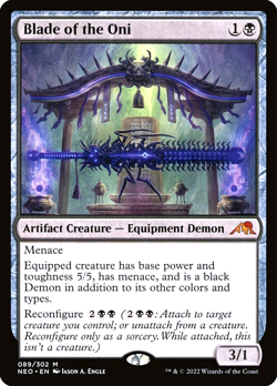 MTG Blade of the Oni 89 Mythic Foil Kamigawa Neon Dynasty - Image 1
