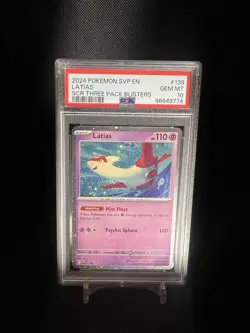 2024 POKEMON 3 PACK BLISTER STELLAR CROWN LATIOS COSMOS HOLO PSA 10 - Image 1