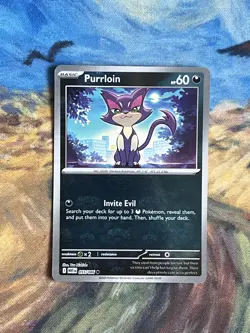 Pokemon Purrloin 55/86 Master Ball Reverse Foil White Flare English - Image 1