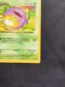 Pokemon Cards: Base Set 1st Edition Common: Koffing 51/102 - Image 4
