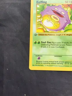 Pokemon Cards: Base Set 1st Edition Common: Koffing 51/102 - Image 5