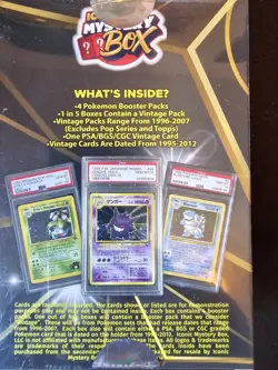 Pokemon MYSTERY Box:4 BOOSTER PACKS 1 In 5 VINTAGE PACK+A VINTAGE SLAB-LAST BOX! - Image 3