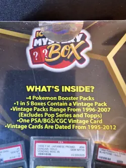 Pokemon MYSTERY Box:4 BOOSTER PACKS 1 In 5 VINTAGE PACK+A VINTAGE SLAB-LAST BOX! - Image 4