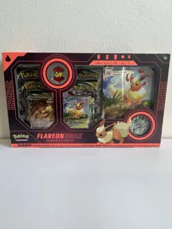 Pokemon TCG Flareon Evolution VMAX Premium Collection Box New Factory Sealed - Image 1