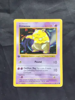 Pokemon Cards: Base Set 1st Edition Common: Drowzee 49/102 - Image 1