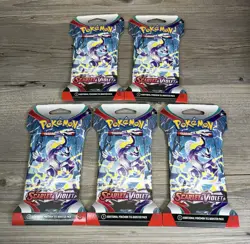 5x Pokemon Scarlet And Violet Booster Packs Sealed - Image 1