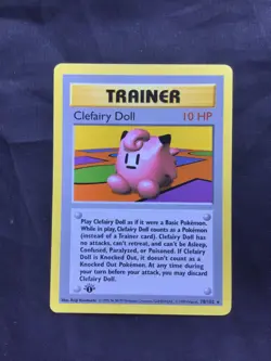 Pokemon Cards: Base Set 1st Edition Rare: Clefairy Doll 70/102 - Image 1