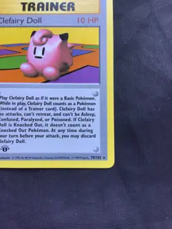 Pokemon Cards: Base Set 1st Edition Rare: Clefairy Doll 70/102 - Image 4
